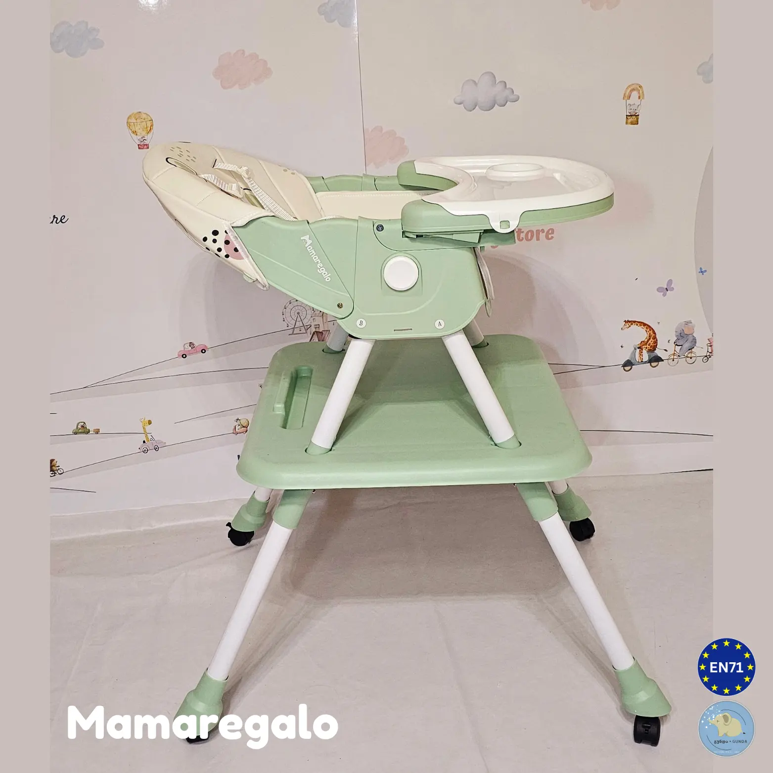 საბავშვო სკამ-მაგიდა - 2/1-ში მოდელი - Baby High Chair - Image 18
