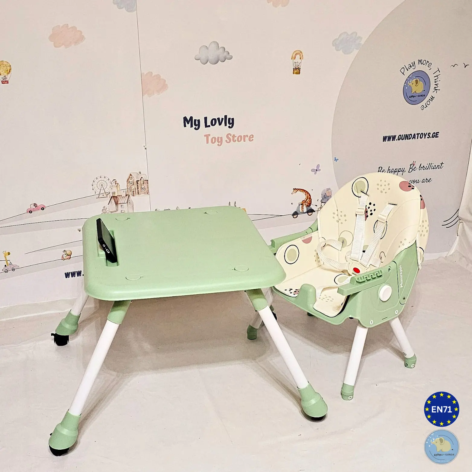 საბავშვო სკამ-მაგიდა - 2/1-ში მოდელი - Baby High Chair - Image 24