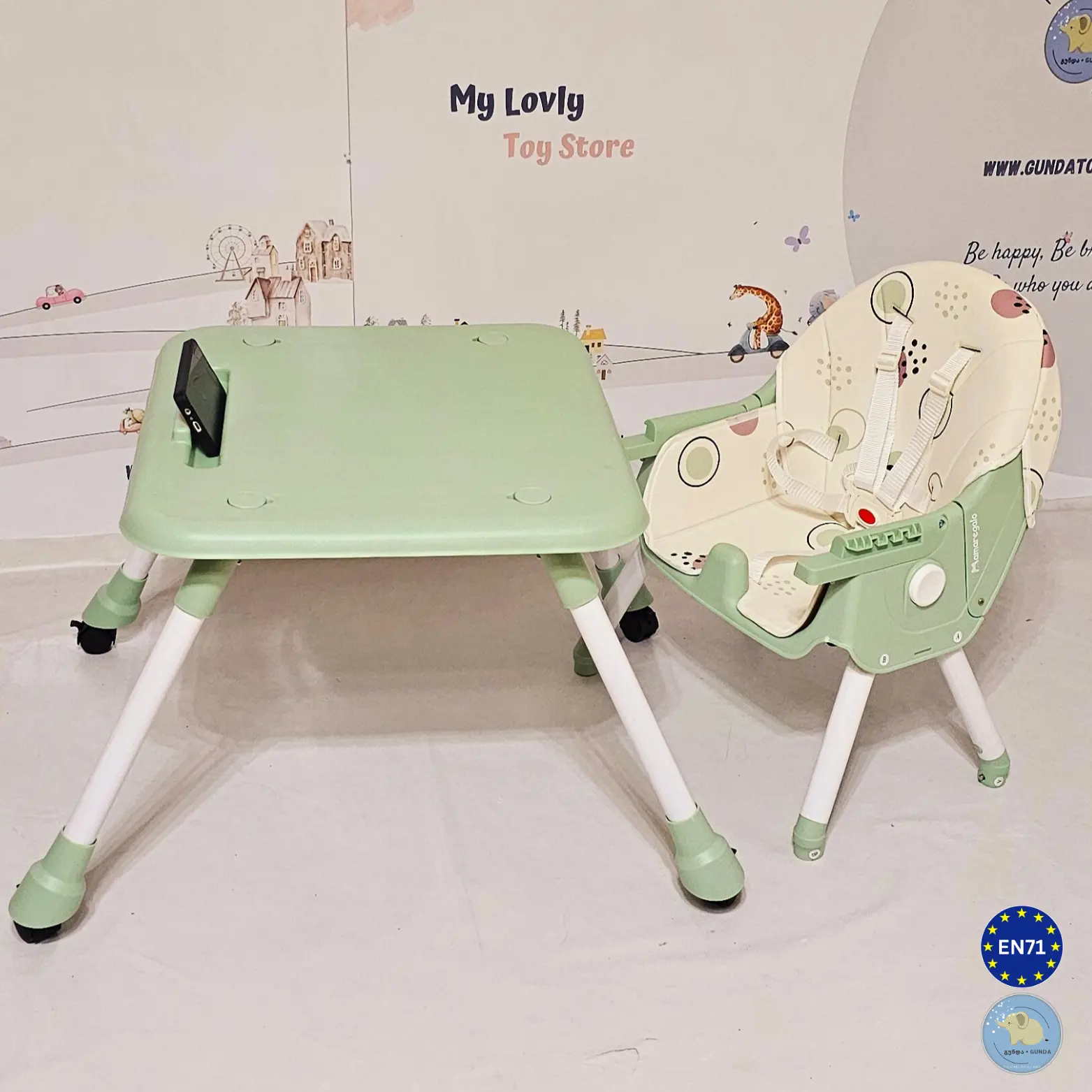 საბავშვო სკამ-მაგიდა - 2/1-ში მოდელი - Baby High Chair - Image 25