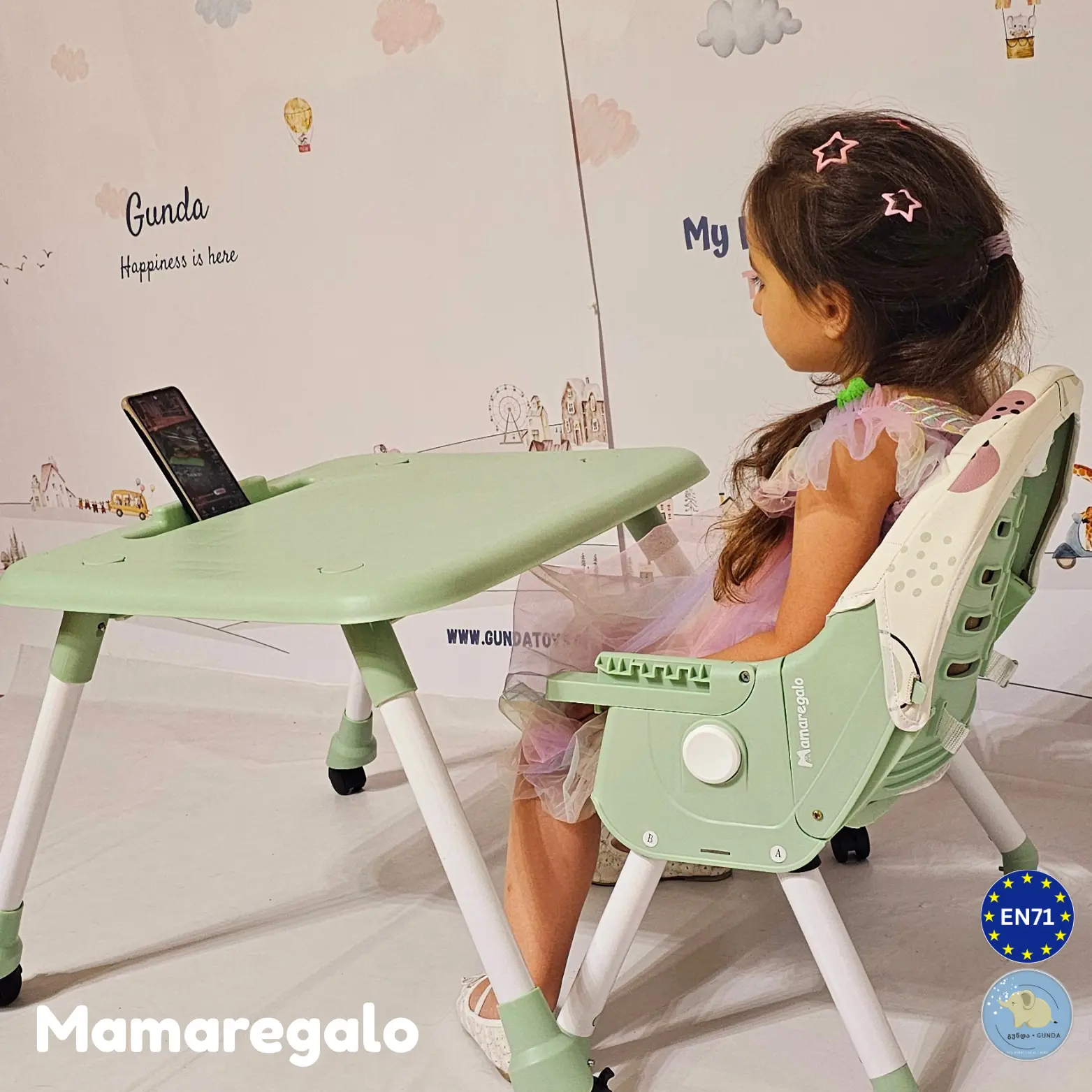 საბავშვო სკამ-მაგიდა - 2/1-ში მოდელი - Baby High Chair - Image 6