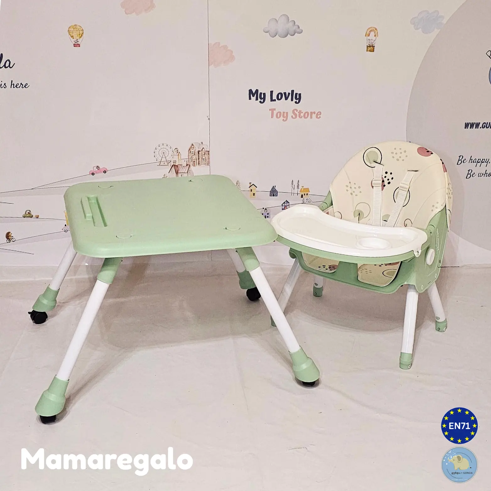 საბავშვო სკამ-მაგიდა - 2/1-ში მოდელი - Baby High Chair - Image 28