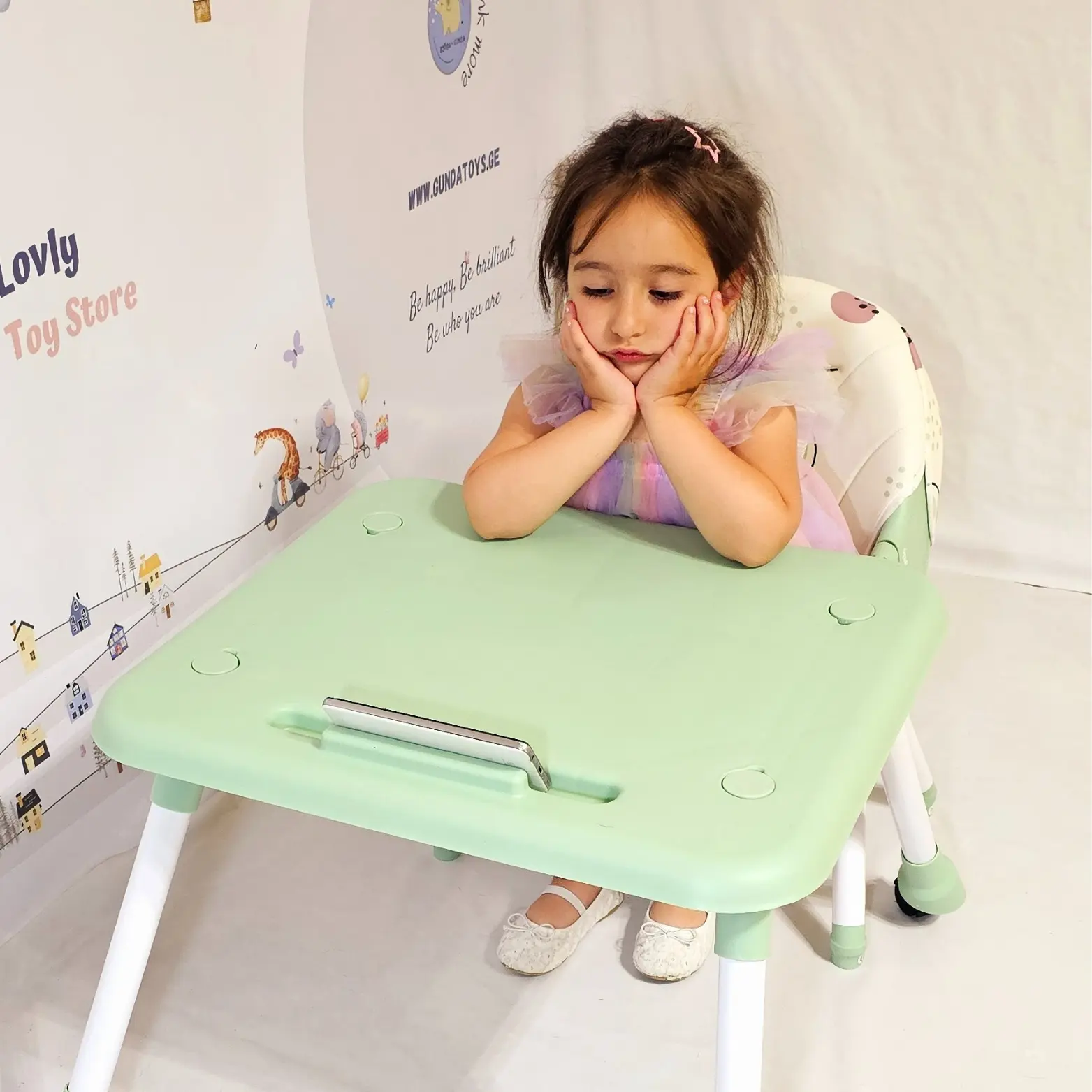 საბავშვო სკამ-მაგიდა - 2/1-ში მოდელი - Baby High Chair - Image 30
