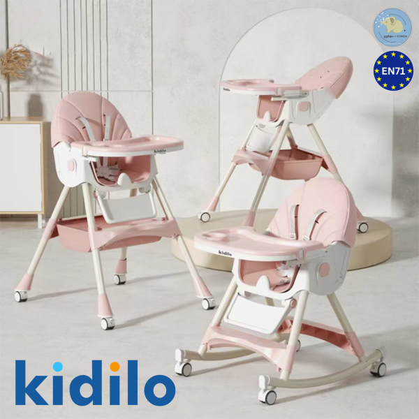 საბავშვო სკამ-მაგიდა - სარწეველა სკამი -  2/1-ში მოდელი - Baby High Chair & Rocking Chair