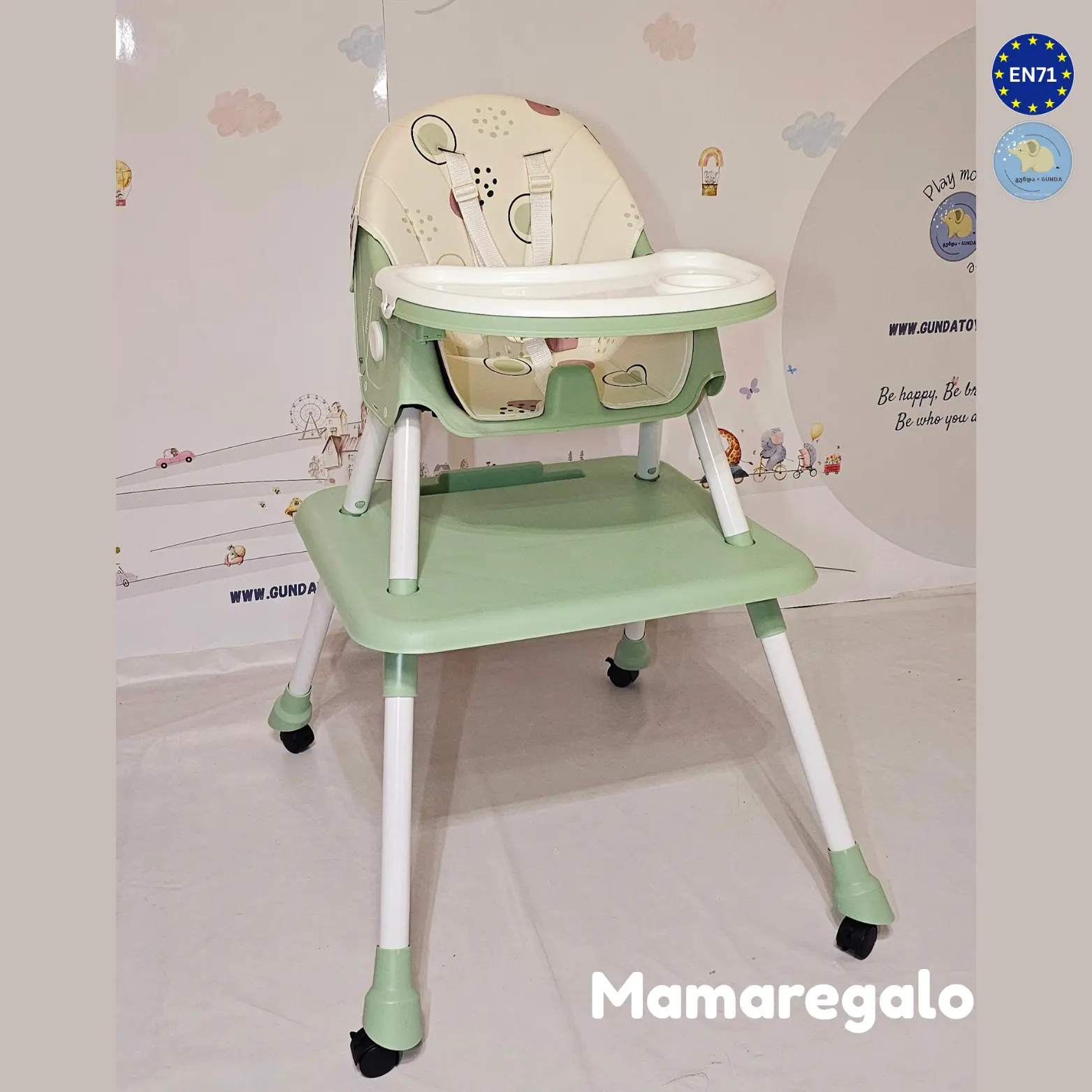 საბავშვო სკამ-მაგიდა - 2/1-ში მოდელი - Baby High Chair - Image 9