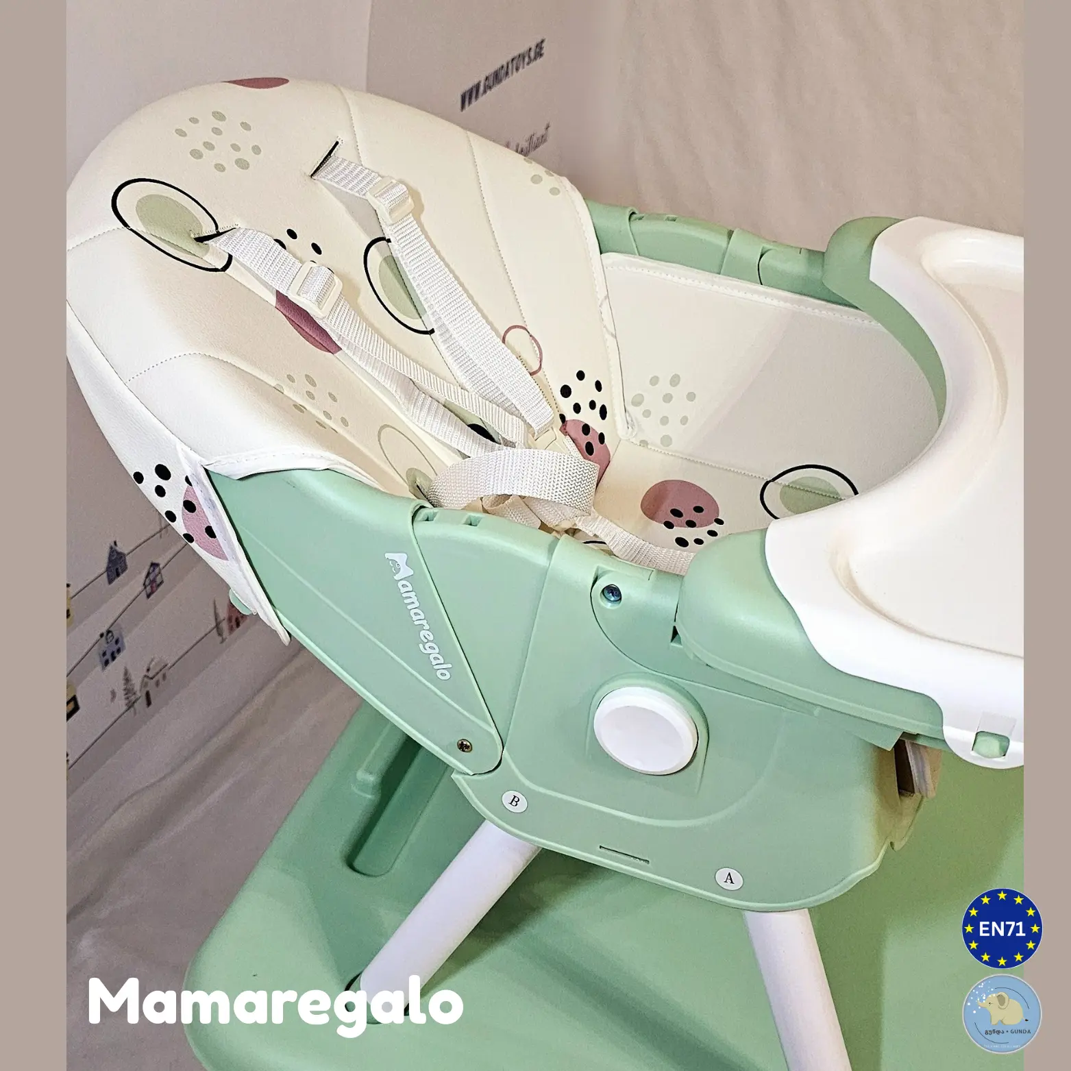 საბავშვო სკამ-მაგიდა - 2/1-ში მოდელი - Baby High Chair - Image 12