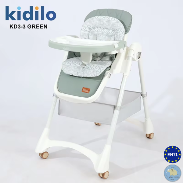 KIDILO - საბავშვო საკვები სკამ-მაგიდა- Baby High Chair