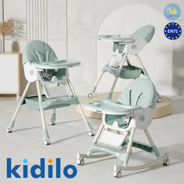 საბავშვო სკამ-მაგიდა - სარწეველა სკამი -  2/1-ში მოდელი - Baby High Chair & Rocking Chair