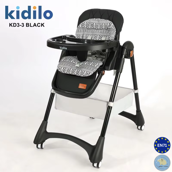 KIDILO - საბავშვო საკვები სკამ-მაგიდა- Baby High Chair